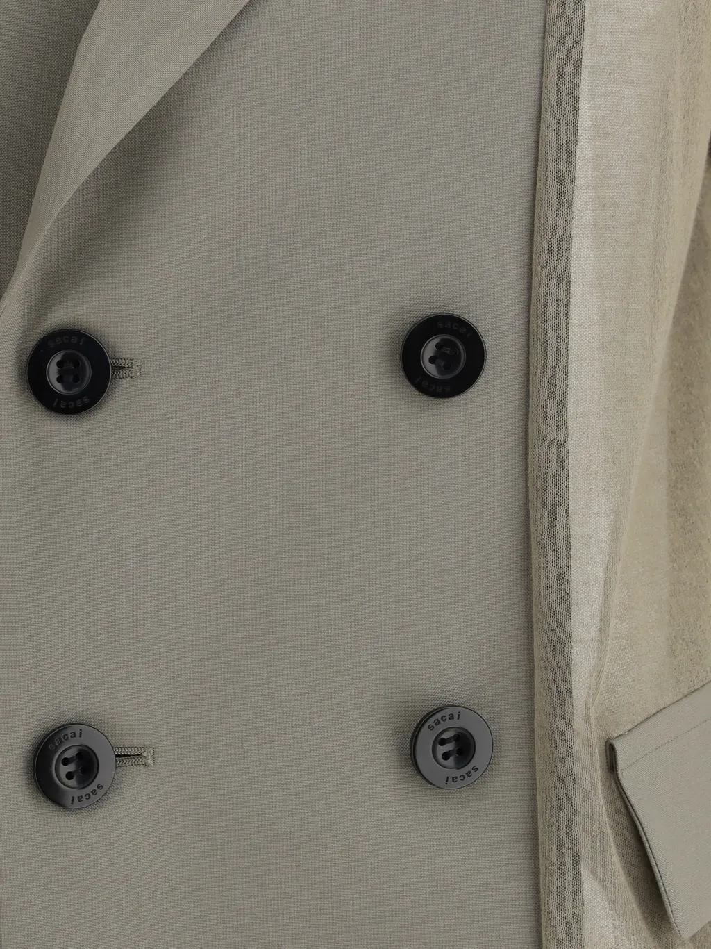 Sacai Double-Breasted Panelled Jacket
