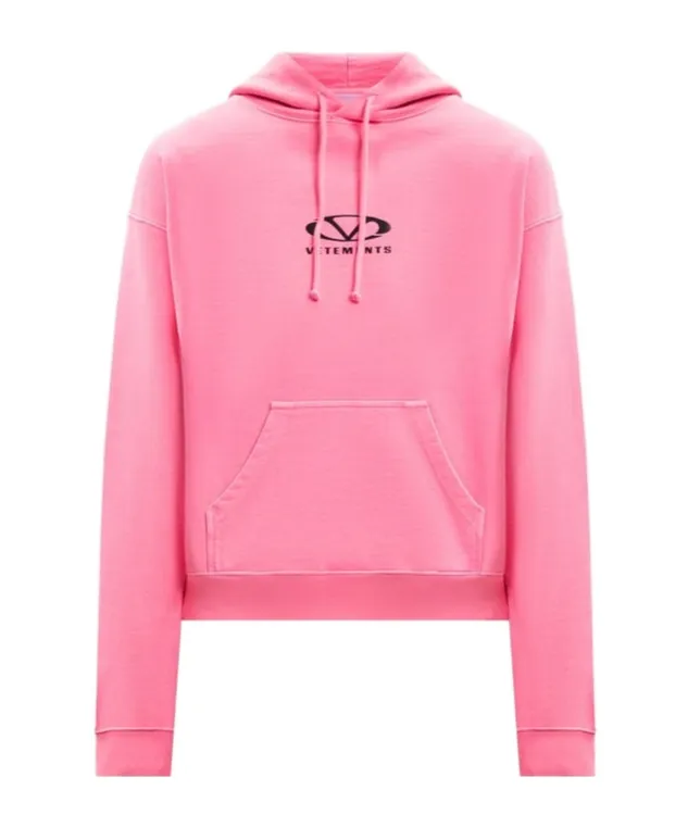 Vetements Oval Logo Drawstring Hoodie