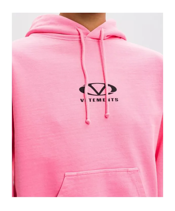 Vetements Oval Logo Drawstring Hoodie