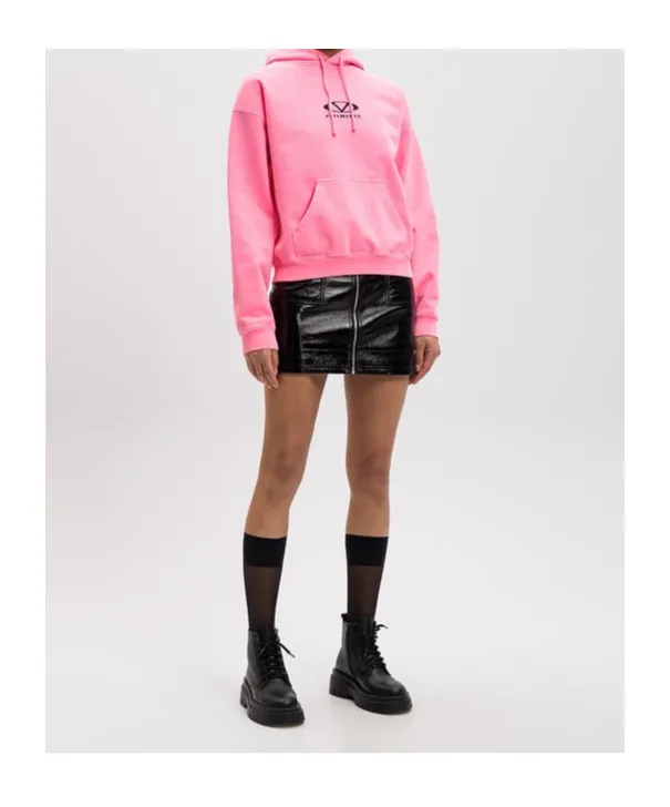 Vetements Oval Logo Drawstring Hoodie