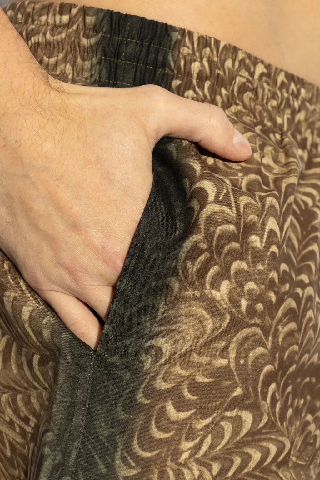 Dries Van Noten Pattern-Printed Drawstring Swim Shorts