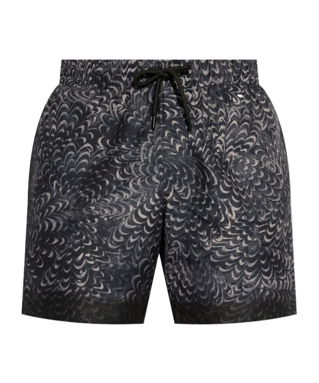 Dries Van Noten Pattern-Printed Drawstring Swim Shorts