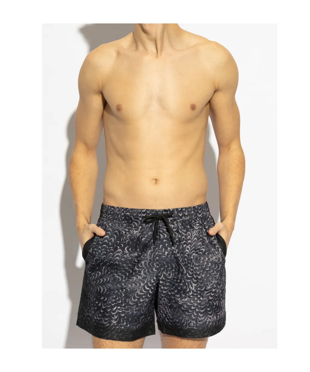 Dries Van Noten Pattern-Printed Drawstring Swim Shorts