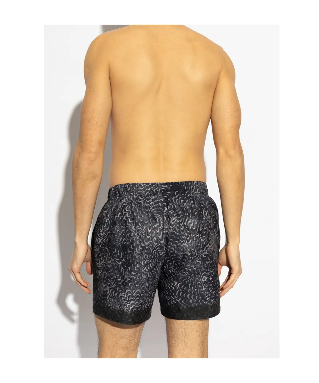 Dries Van Noten Pattern-Printed Drawstring Swim Shorts