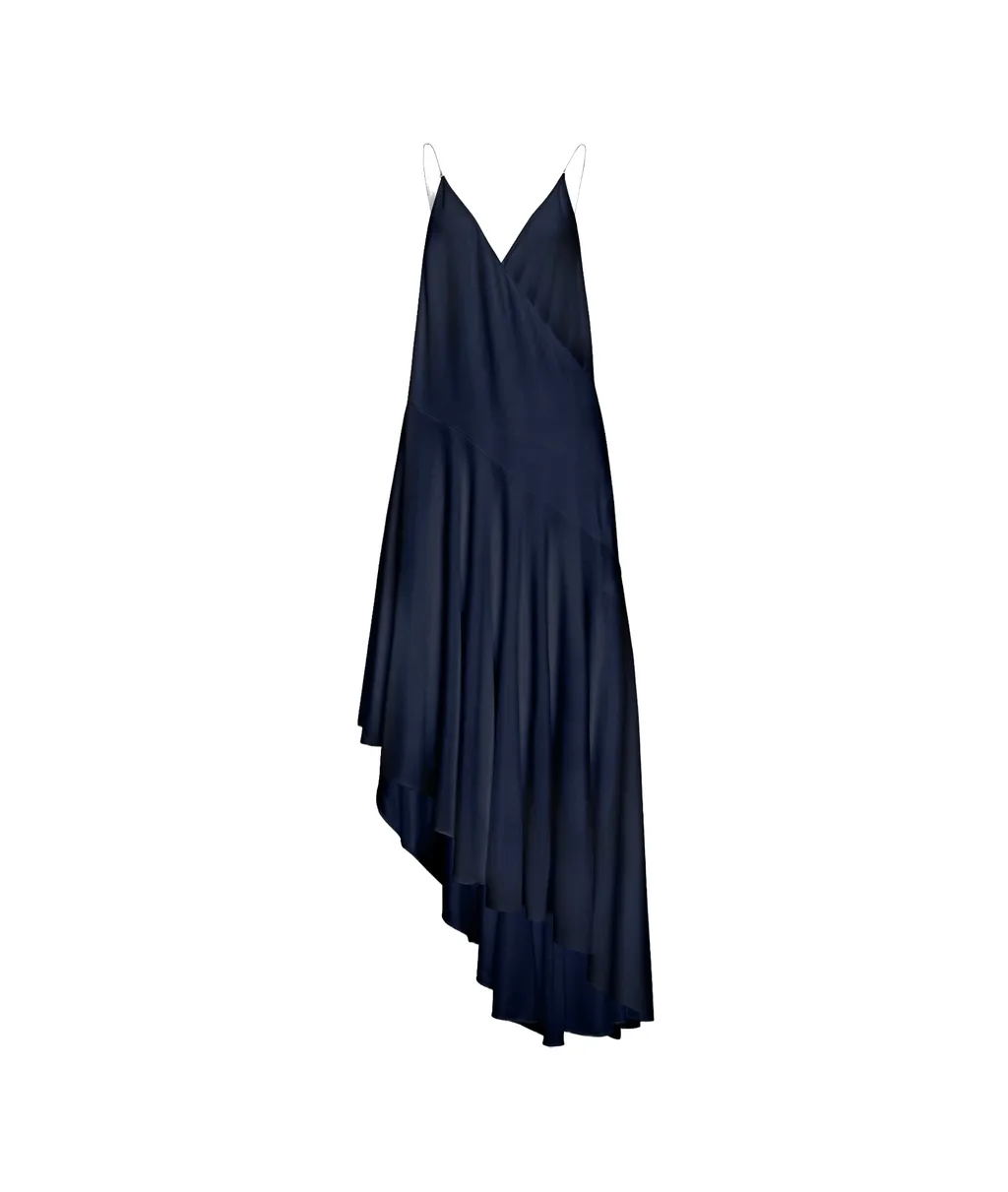 Matte Jersey Asymmetrical Slip Dress