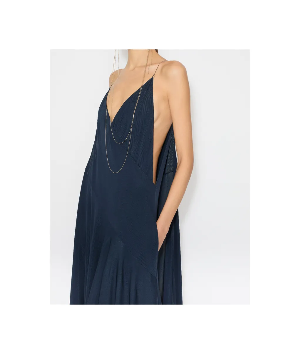 Matte Jersey Asymmetrical Slip Dress