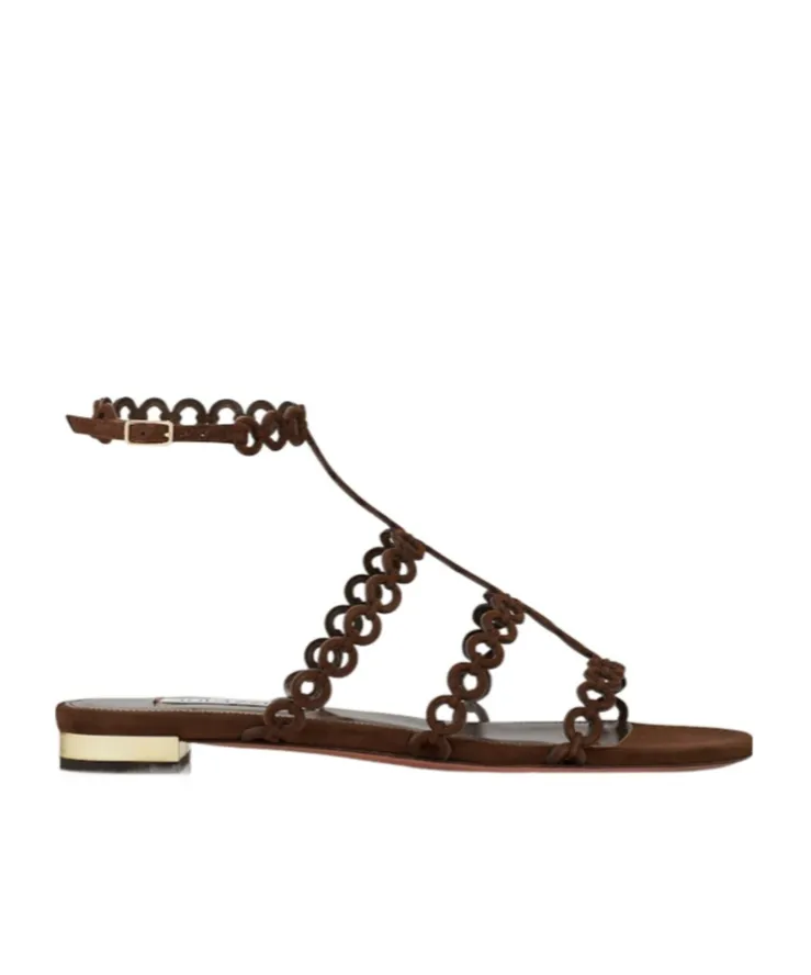 Aquazzura Infinity Chain Flat Sandals