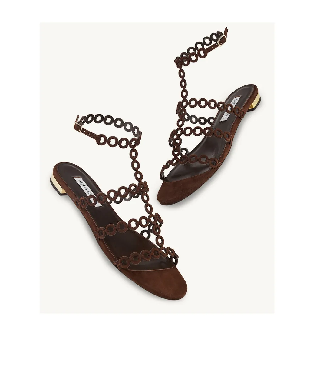 Aquazzura Infinity Chain Flat Sandals