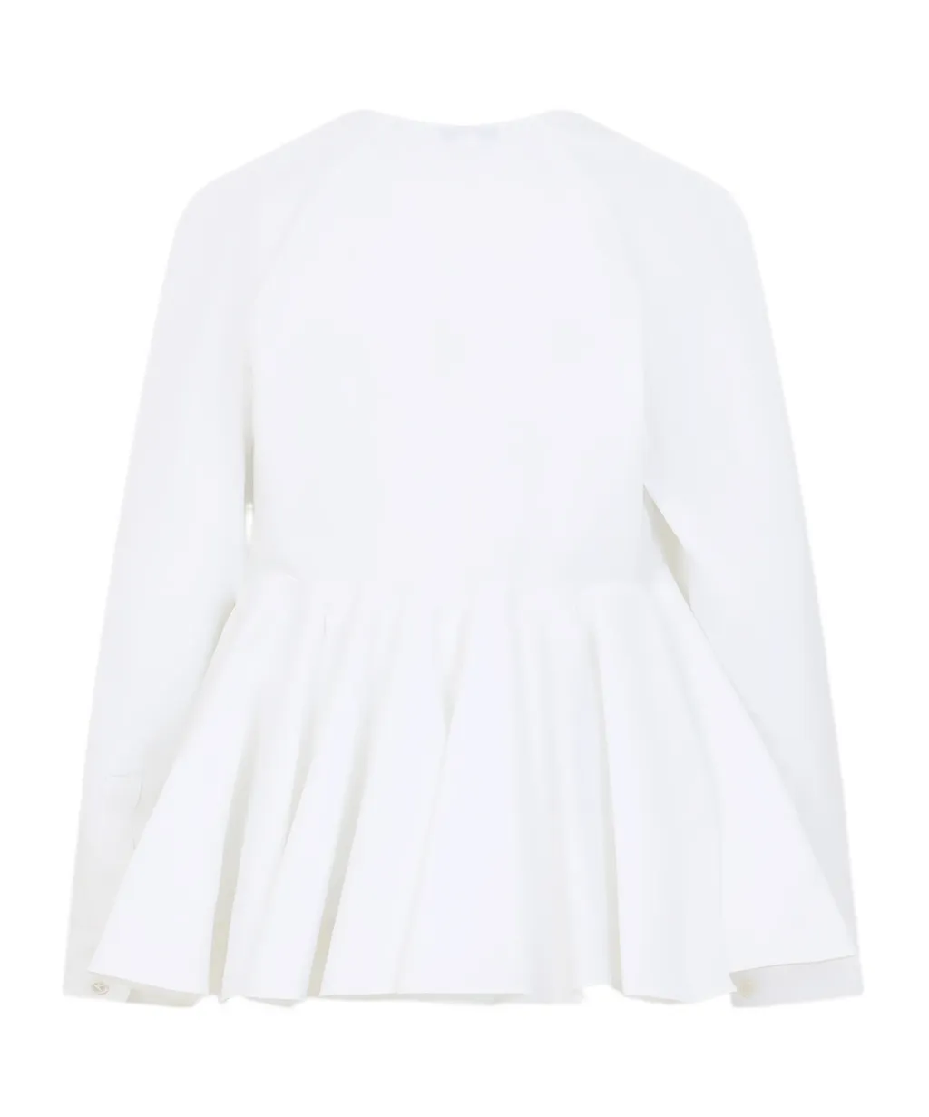 Flared Poplin Shirt