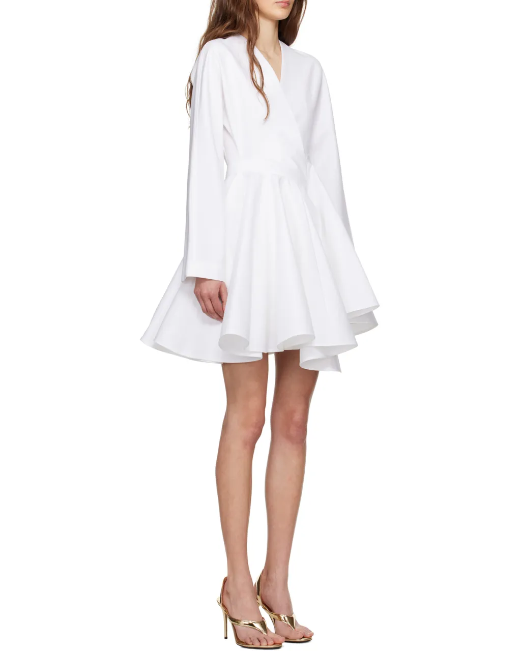 AlaÏA Asymmetrical V-Neck Short Dress