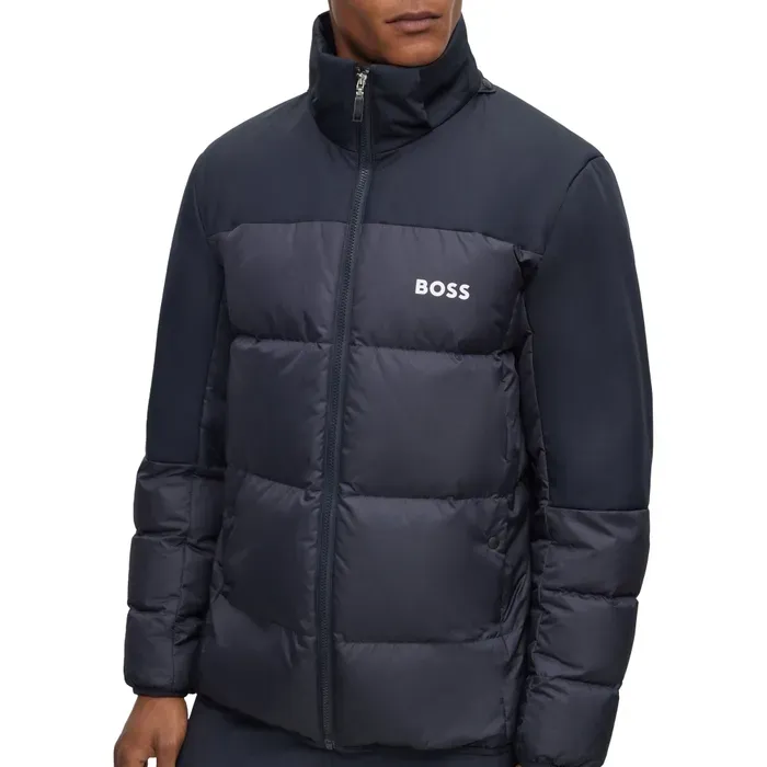 Logo Hooded Down Jacket
