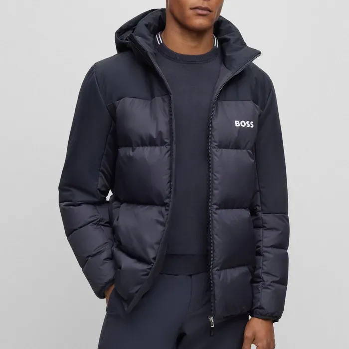 Logo Hooded Down Jacket