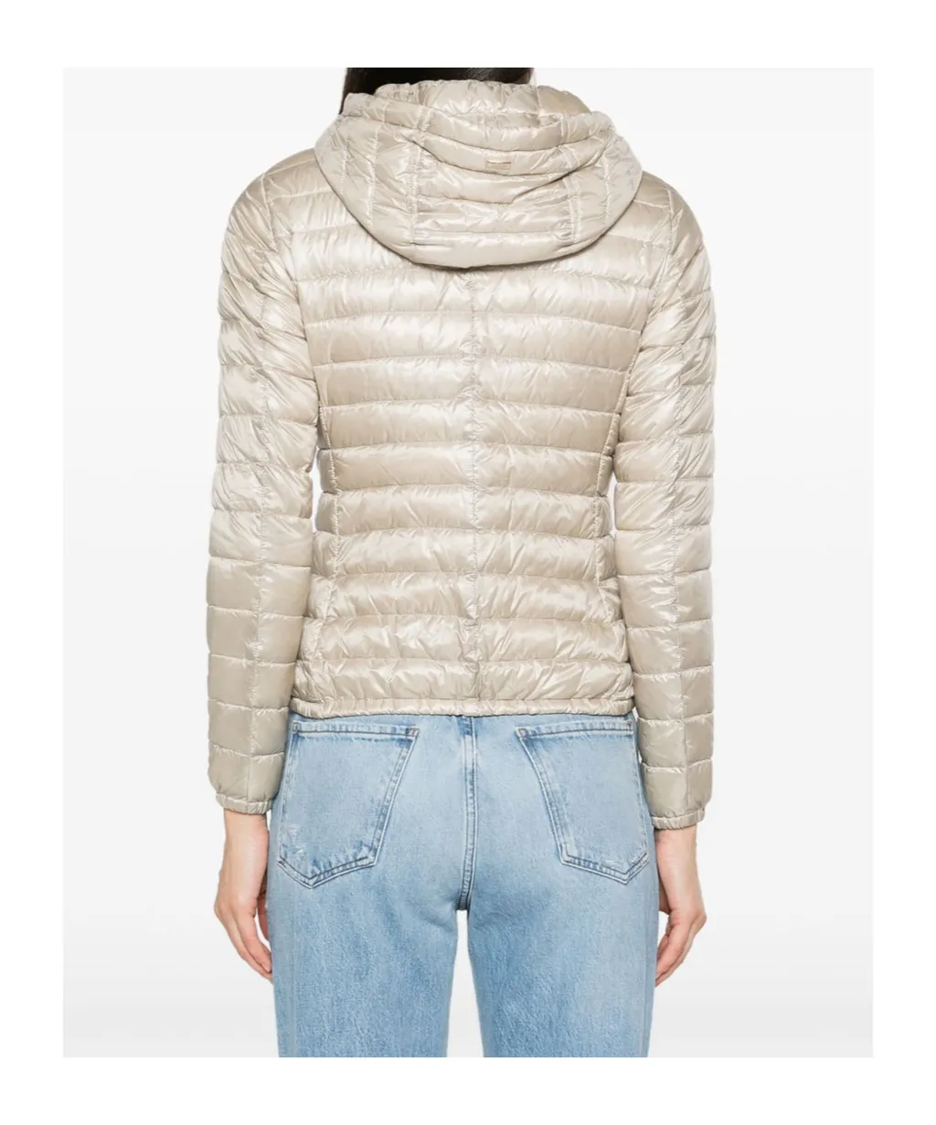 Zip-Up Hooded Down Jacket