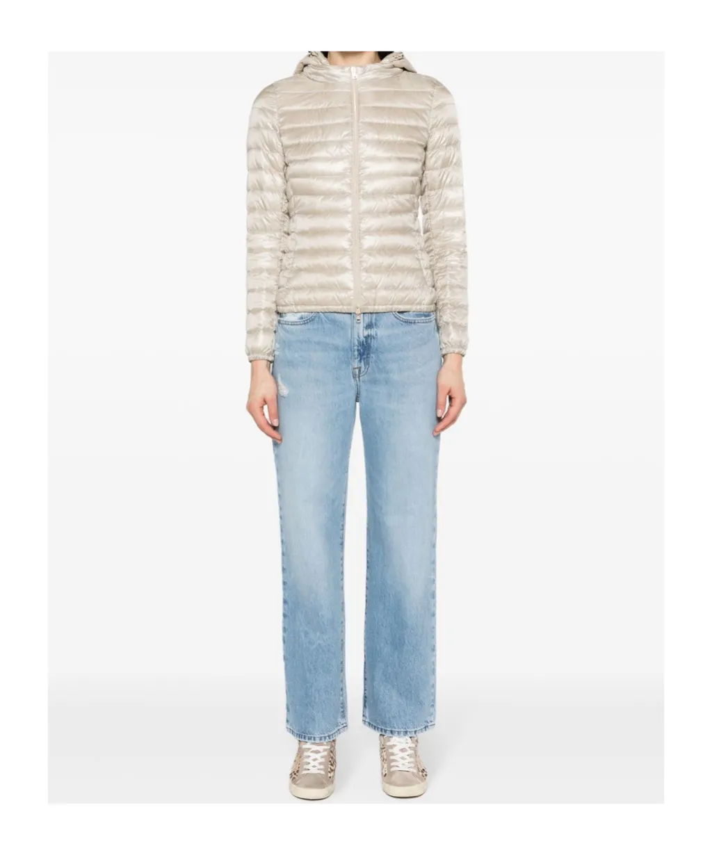 Zip-Up Hooded Down Jacket