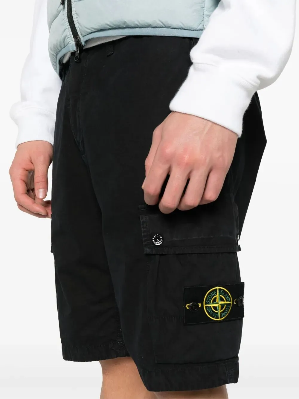 Stone Island Compass Patch Bermuda Shorts
