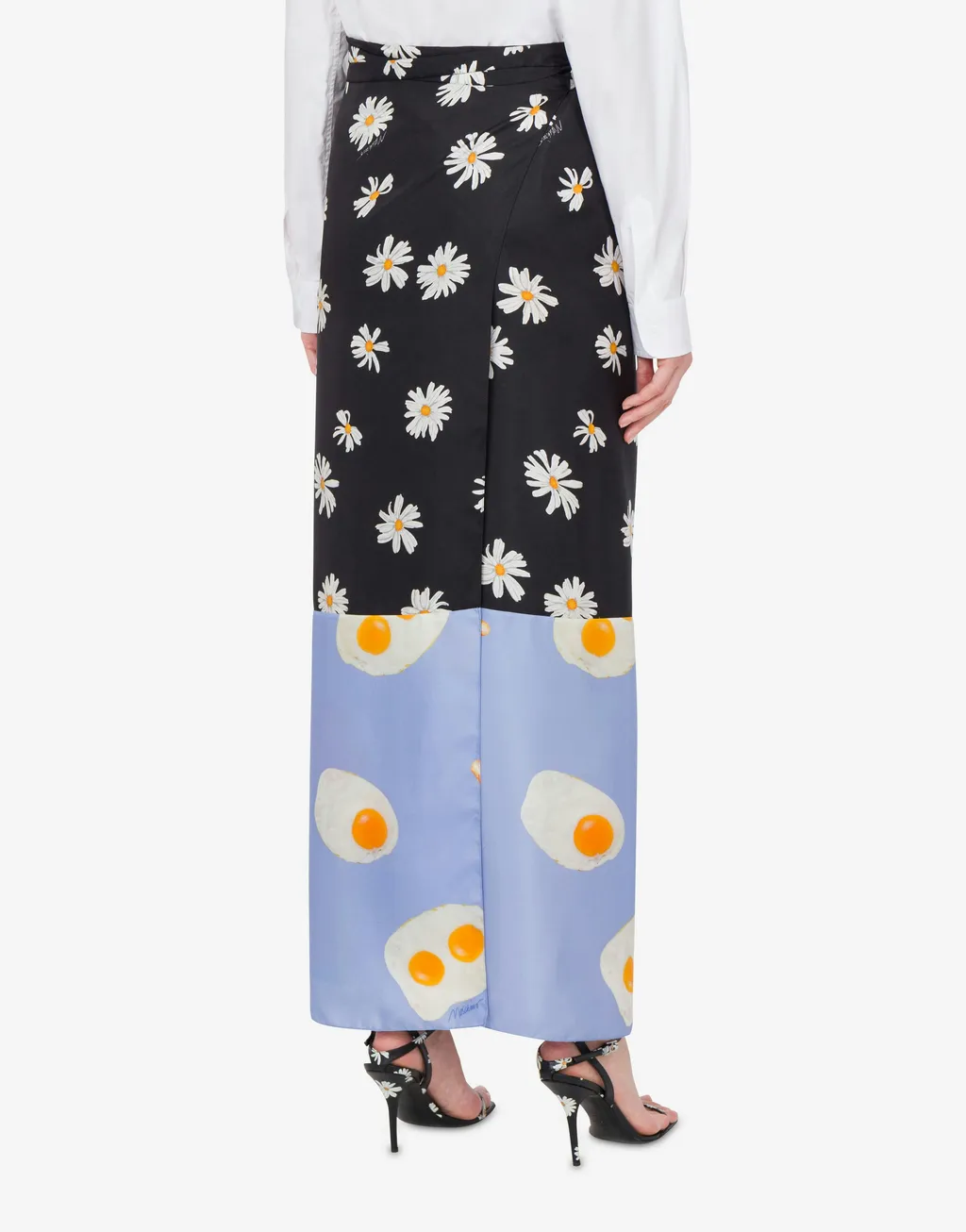 Moschino Long Twill Patchwork Skirt