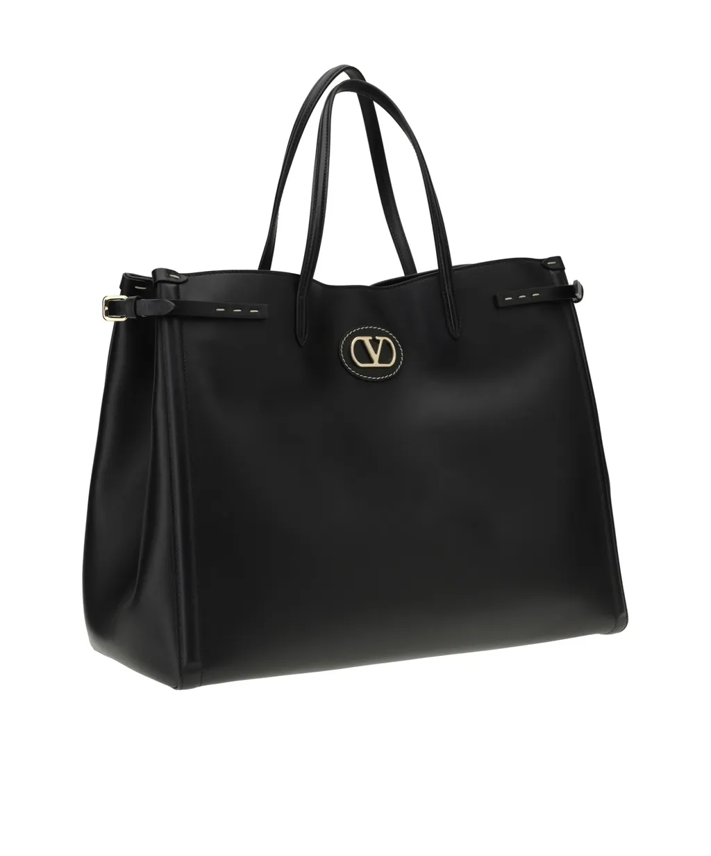 Valentino Antibes Vlogo Plaque Medium Tote Bag