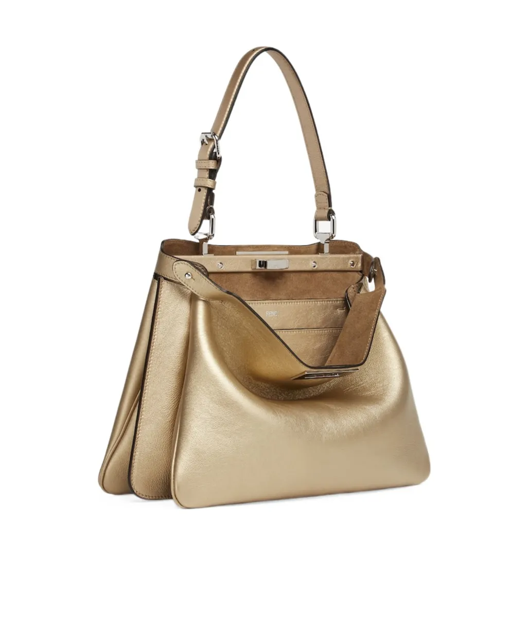 Champagne-Coloured Leather Bag