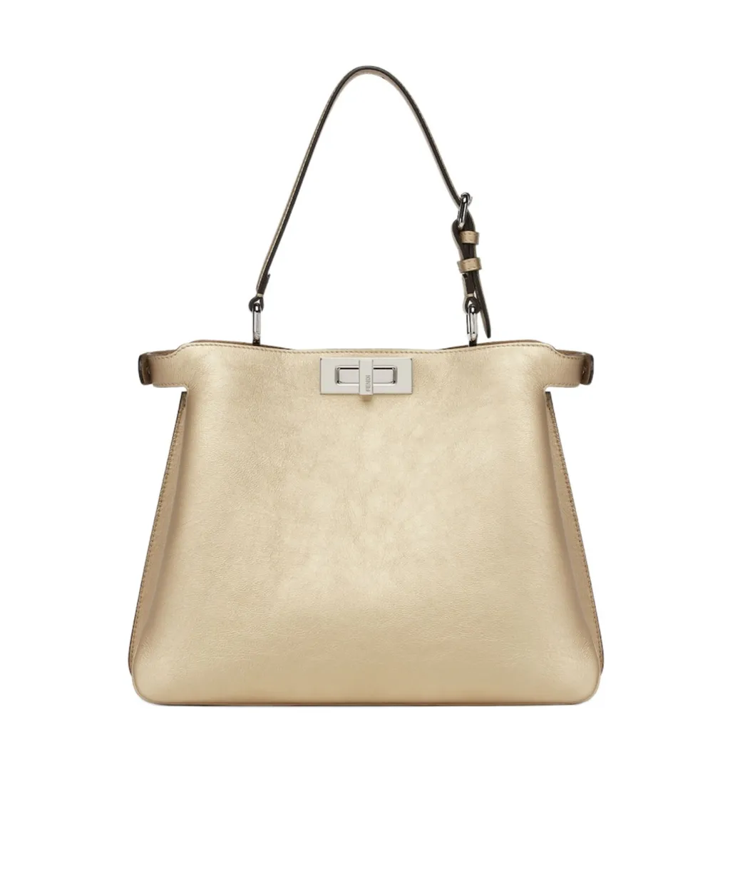 Champagne-Coloured Leather Bag