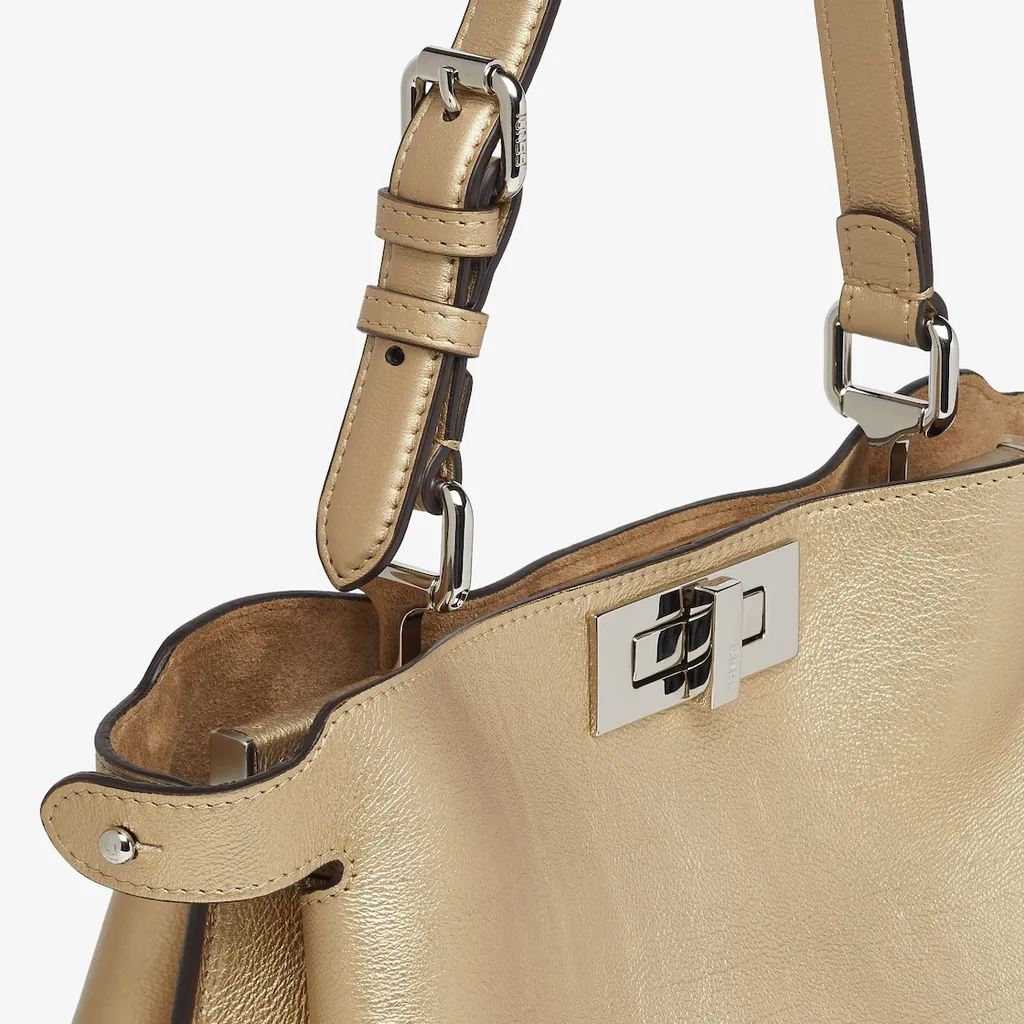 Champagne-Coloured Leather Bag