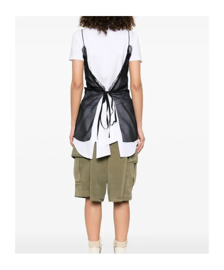 Dsquared2 Pierced Apron Layered Effect Mini Dress