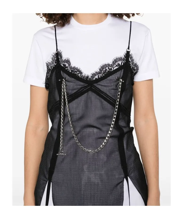 Dsquared2 Pierced Apron Layered Effect Mini Dress