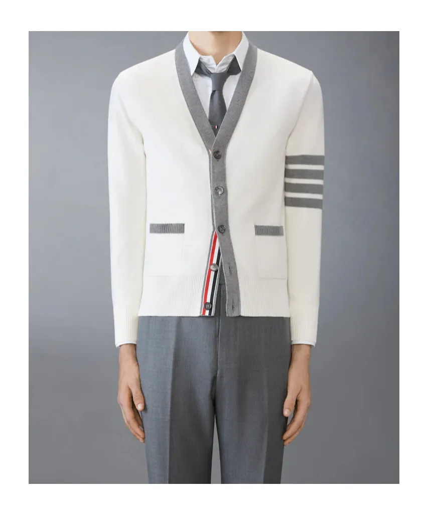 Thom Browne V-Neck Knitted Cardigan
