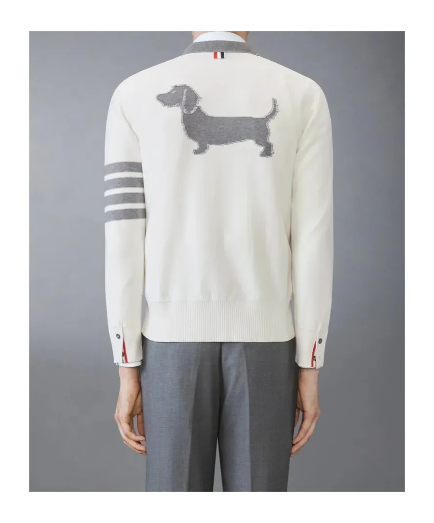 Thom Browne V-Neck Knitted Cardigan