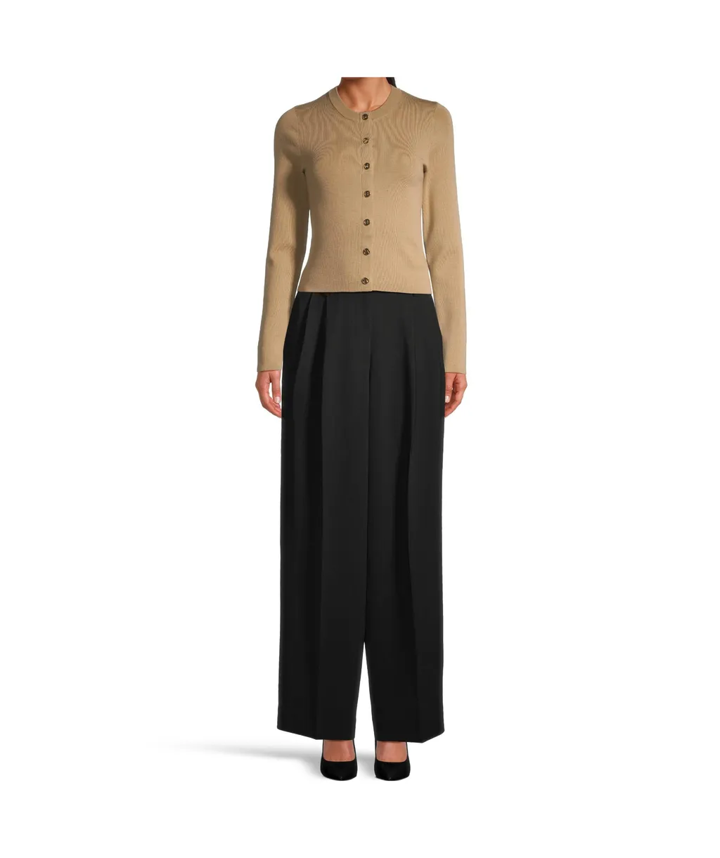 Pleated Wide-Leg Pants