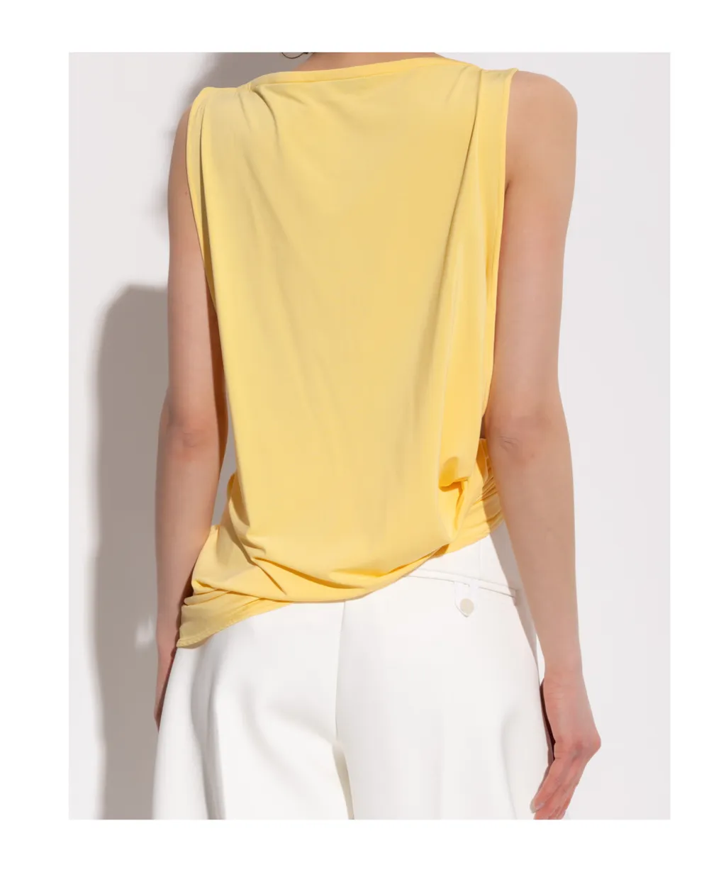 Jacquemus Le Haute Peplo Twist Detailed Top
