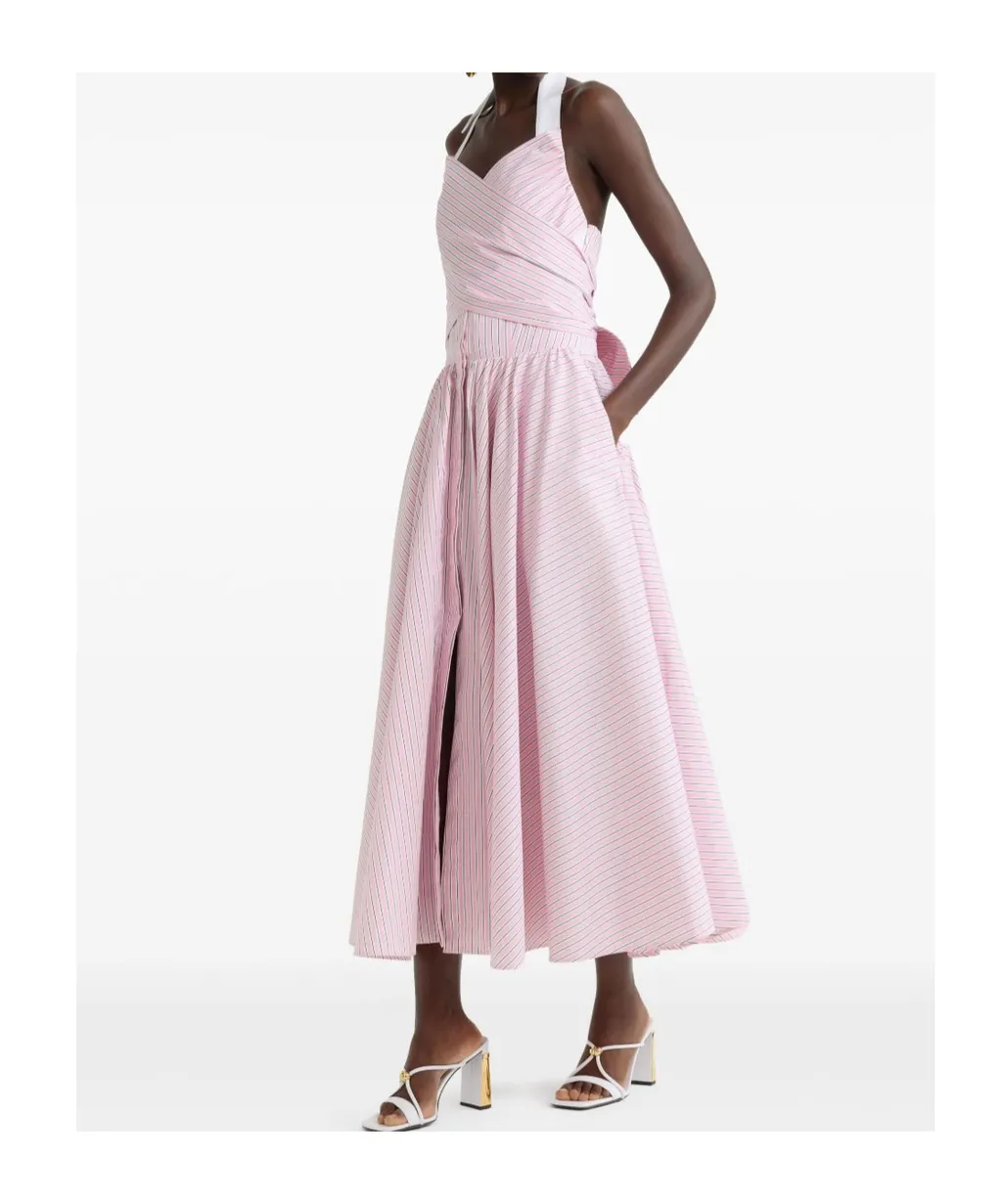 Striped Halterneck Maxi Dress