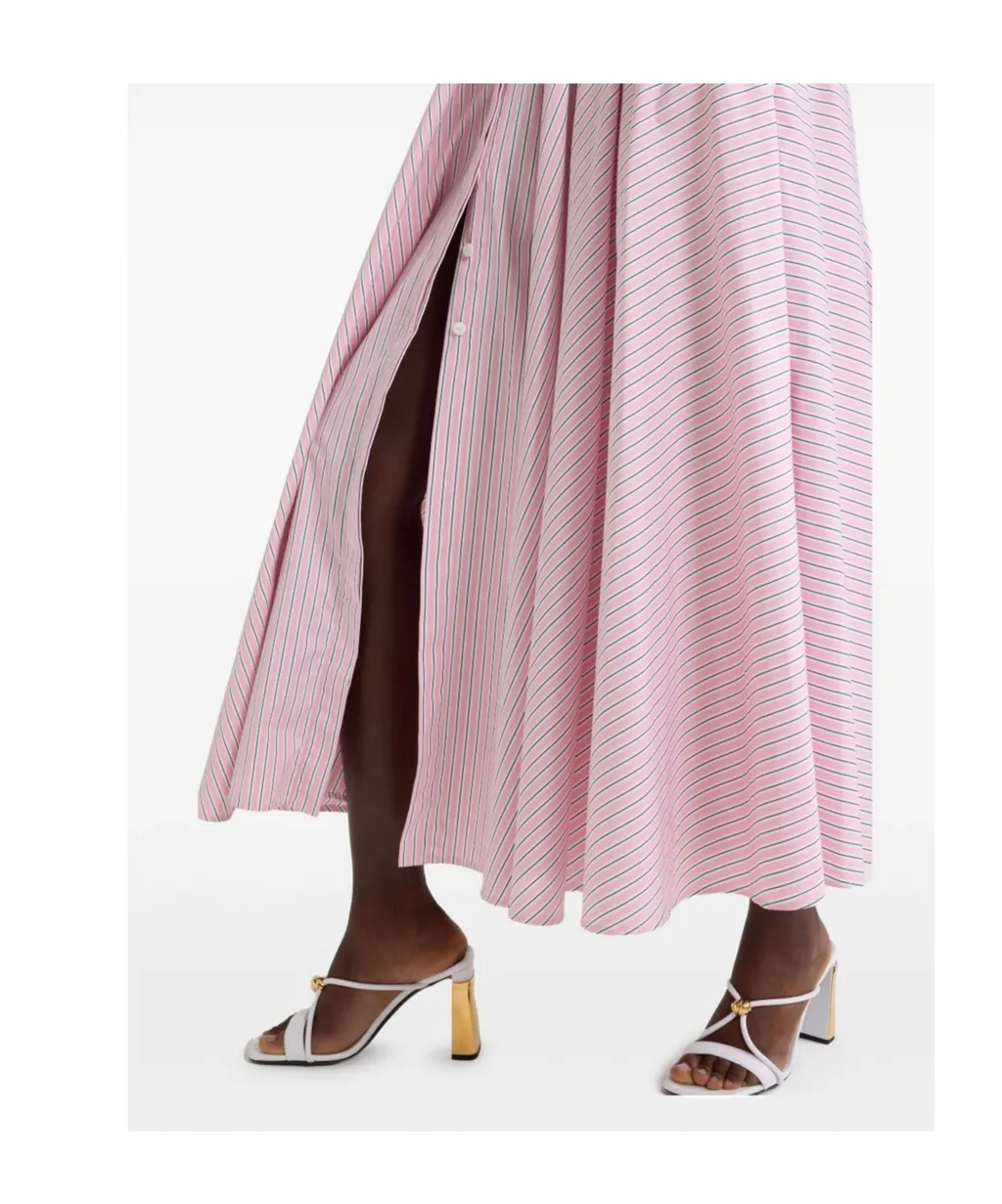 Striped Halterneck Maxi Dress