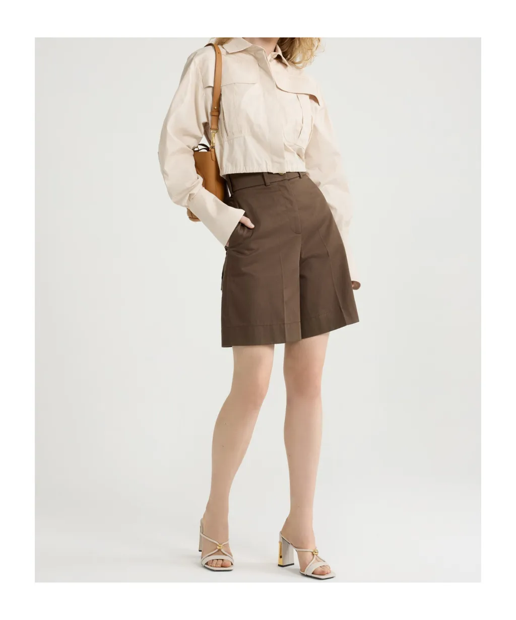 Gabardine Bermuda Shorts
