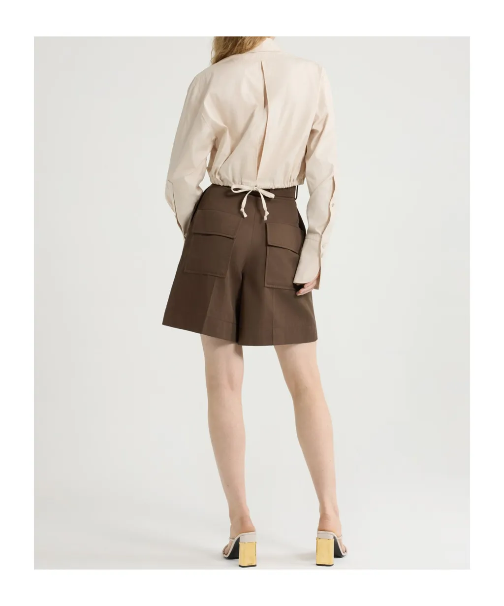 Gabardine Bermuda Shorts
