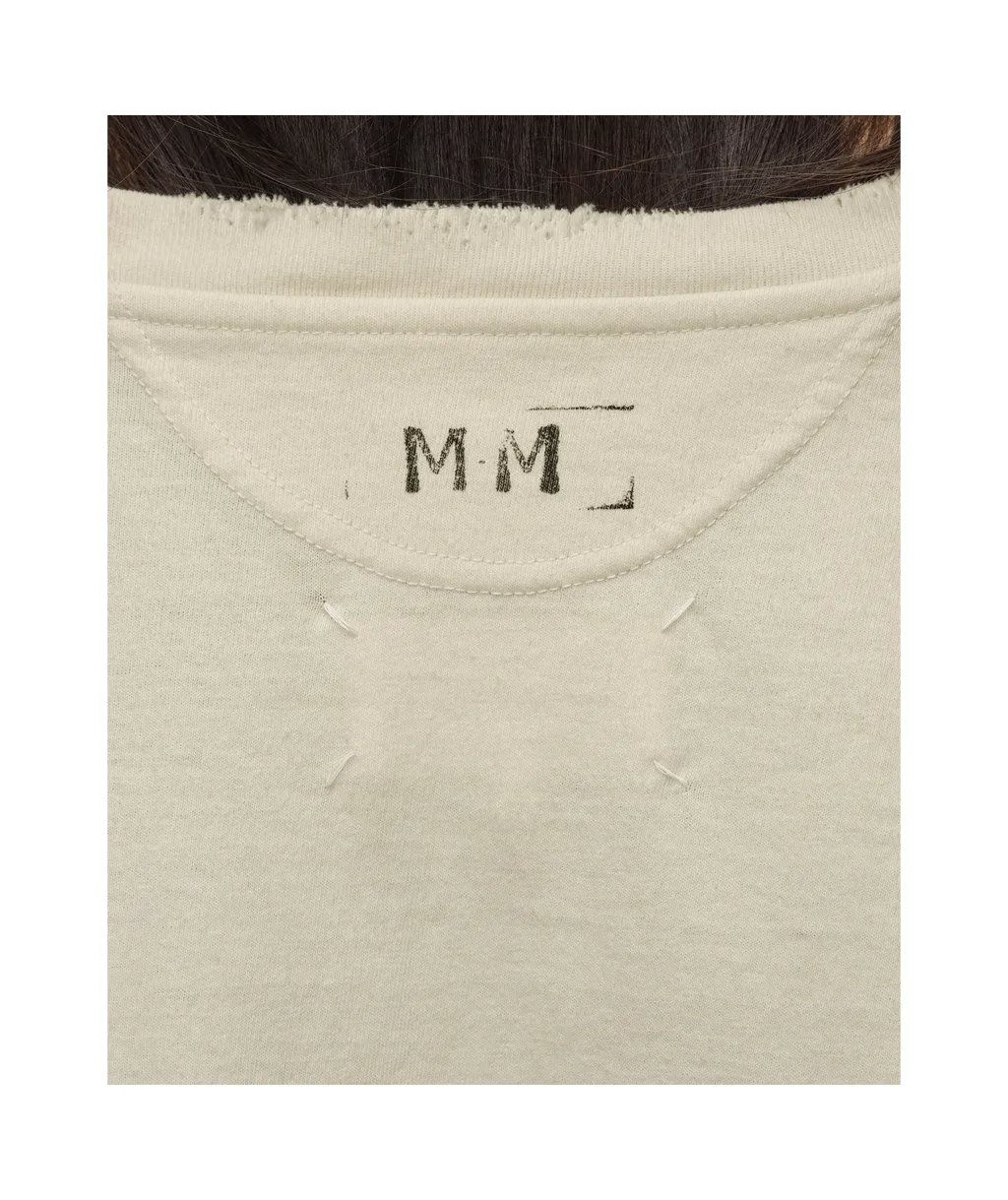Maison Margiela Logo-Printed Round-Neck Jumper