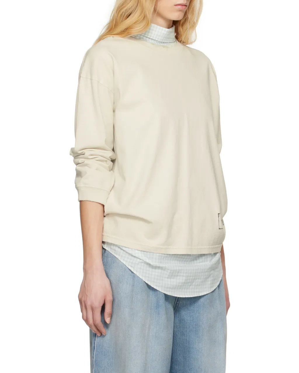 Maison Margiela Logo-Printed Round-Neck Jumper