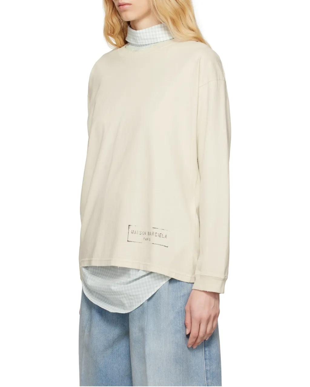 Maison Margiela Logo-Printed Round-Neck Jumper
