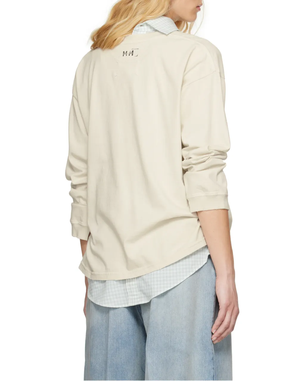 Maison Margiela Logo-Printed Round-Neck Jumper