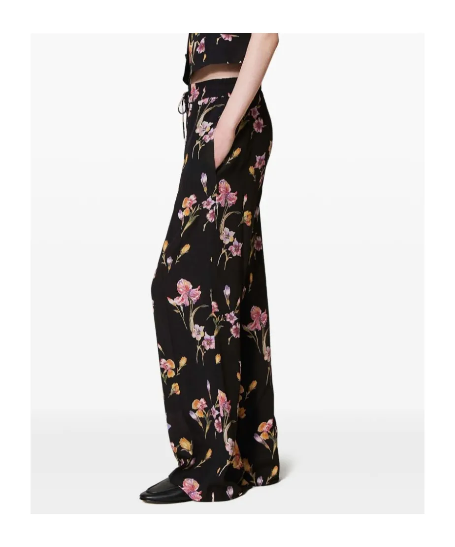 Twinset Allover Floral Print Trousers