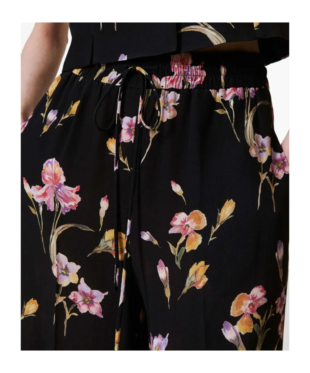 Twinset Allover Floral Print Trousers