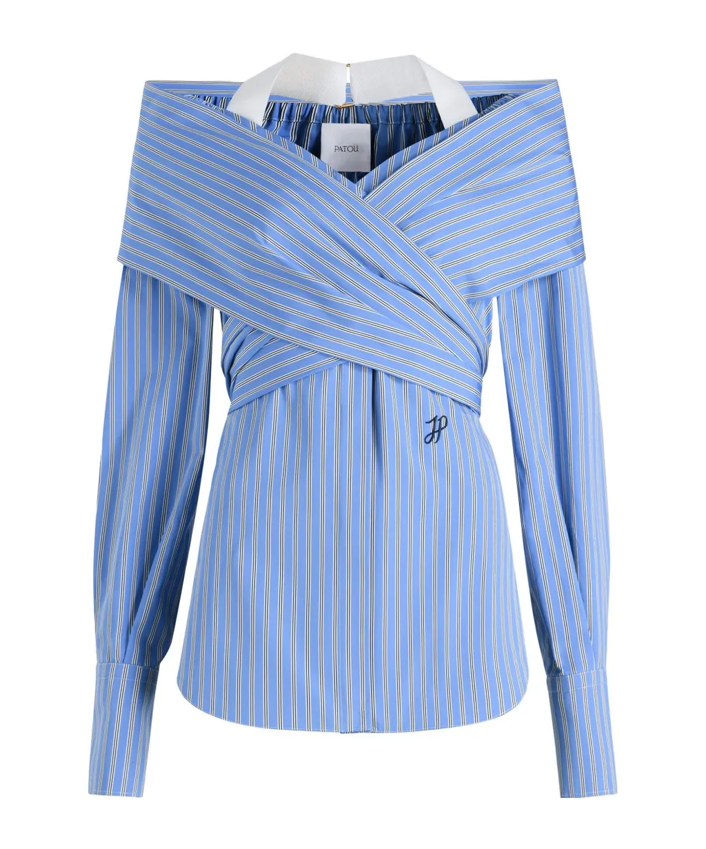 Patou Off-Shoulder Wrap Top
