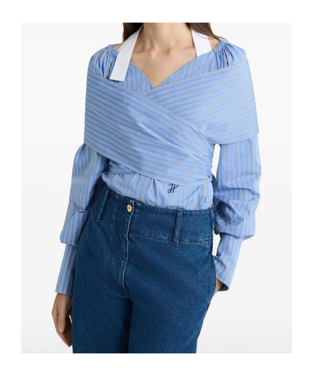 Patou Off-Shoulder Wrap Top