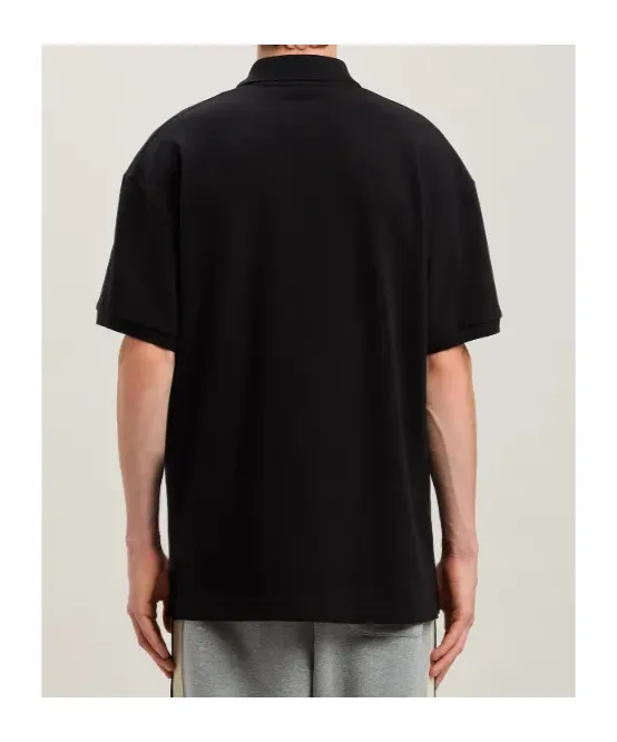 Palm Angels Curved Logo Embroidered Polo Shirt