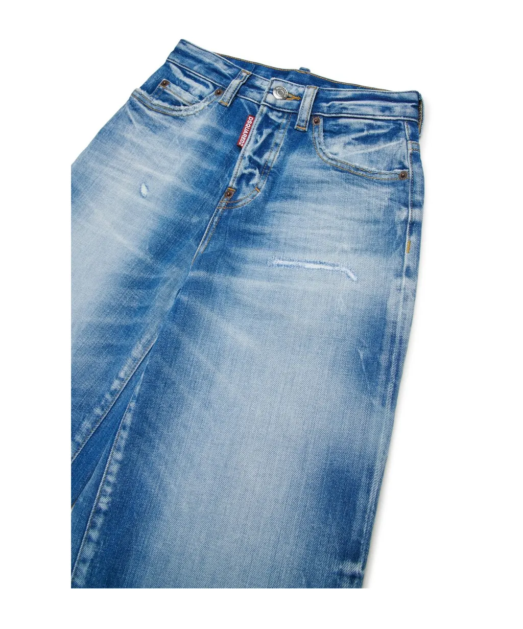 Dsquared2 Kids Distressed Flared Jeans