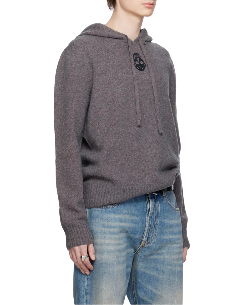 Skull-Embroidered Hoodie