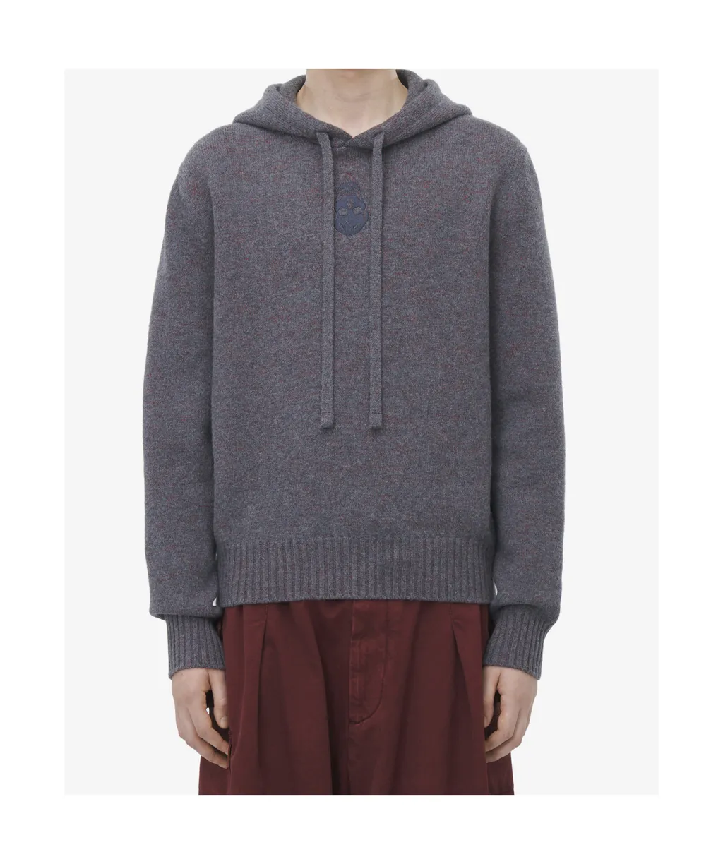 Skull-Embroidered Hoodie