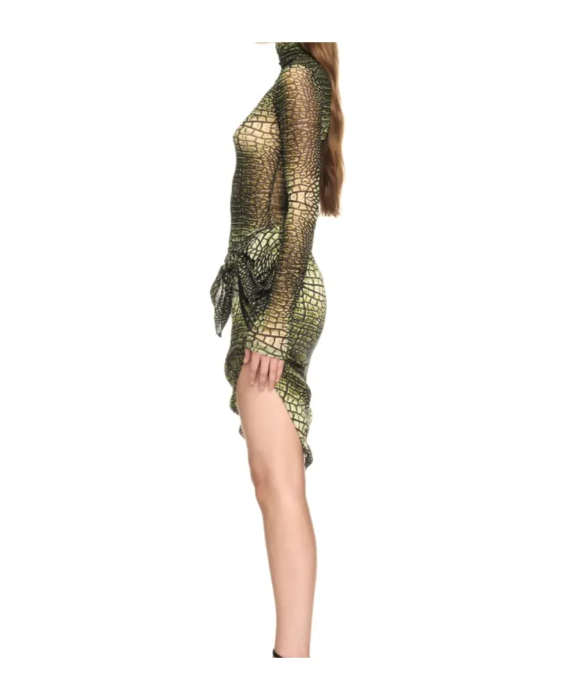 Off-White Stamp Mesh Long-Sleeved Top