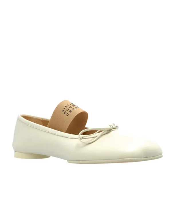 Mm6 Maison Margiela Anatomic Numbers-Motif Bow-Detailed Ballerinas