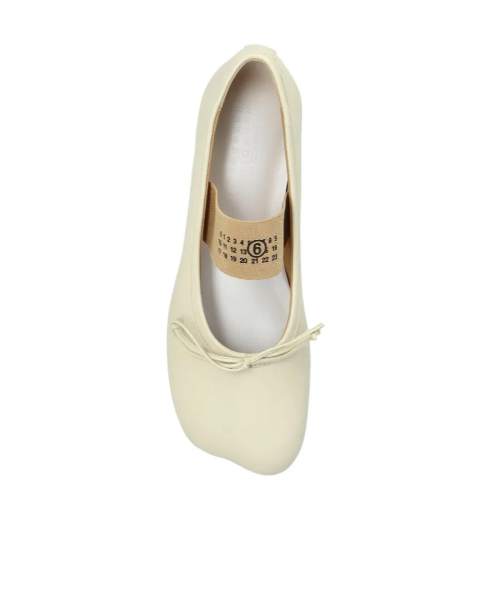 Mm6 Maison Margiela Anatomic Numbers-Motif Bow-Detailed Ballerinas