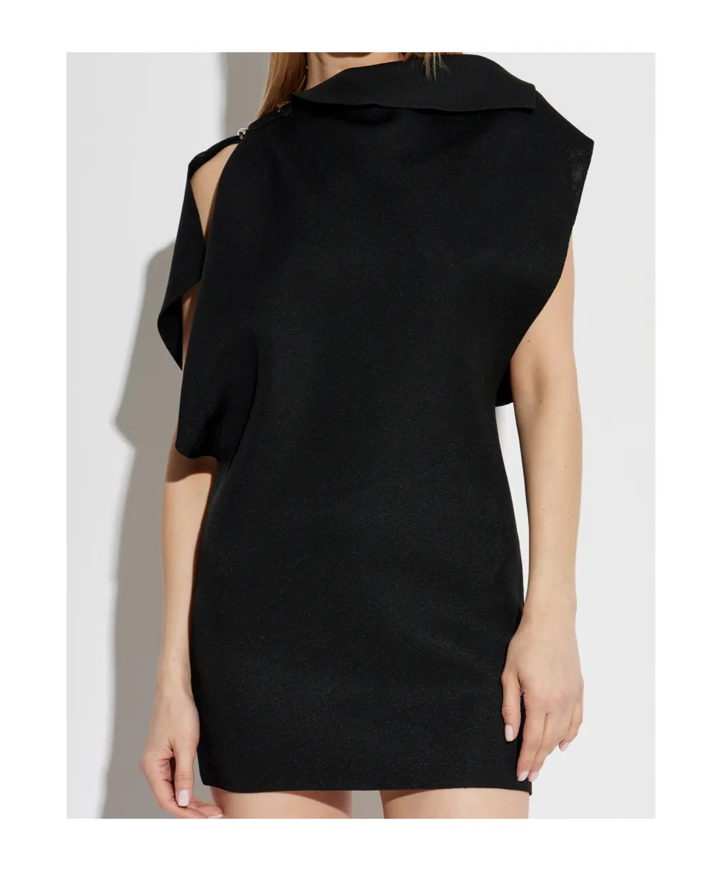 Jacquemus La Mini Robe Trapeze Cowl Neck Mini Dress